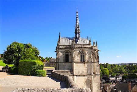 Saint Hubert chapel, Leonardo Da Vinci tomb in Chateau de Amboise medieval castle, Loire Valley, France. UNESCO World Heritage site Stock Photo - Budget Royalty-Free & Subscription, Code: 400-08372175