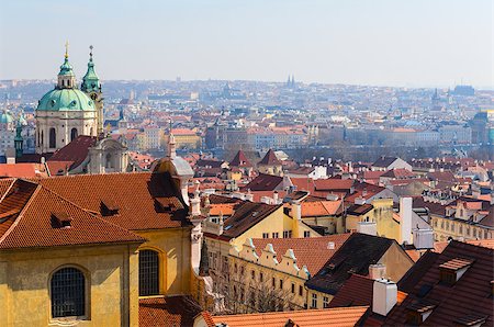 simsearch:400-09028920,k - beautiful view of Prague old town roofs, Czech Republic Photographie de stock - Aubaine LD & Abonnement, Code: 400-08372524
