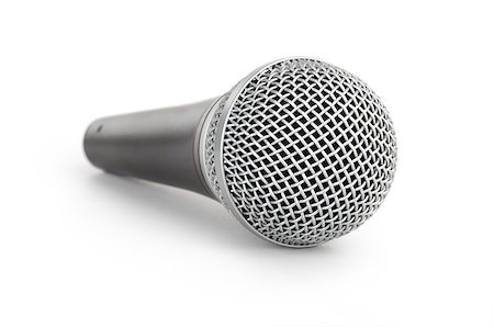 simsearch:400-05179481,k - microphone on a white background Foto de stock - Royalty-Free Super Valor e Assinatura, Número: 400-08372646