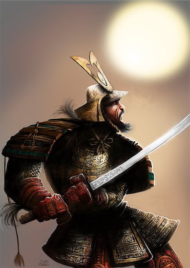 a very armored samurai with a katana on his hand Stock Photo - Royalty-Free, Artist: davisales, Image code: 400-08372903