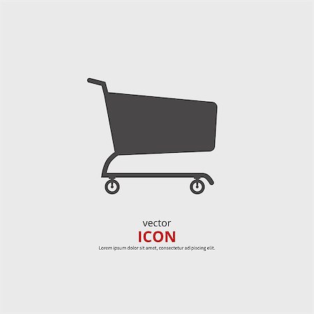 deniskolt (artist) - Shopping cart vector icon. Black silhouette  illustration Stock Photo - Budget Royalty-Free & Subscription, Code: 400-08372928