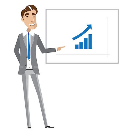 sales training - Business man talking about improvement shown on chart Stock Photo - Budget Royalty-Free & Subscription, Code: 400-08372994