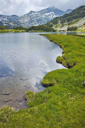 Reflection of Banderishki chukar peak in Muratovo lake, Pirin Mountain, Bulgaria Stock Photo - Budget Royalty-Free & Subscription, Code: 400-08373168