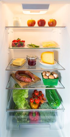 Open fridge filled with food. Stock Photo - Budget Royalty-Free & Subscription, Code: 400-08373186