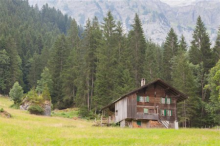 simsearch:400-05905289,k - Typical house in the Swiss alps, rough country Stock Photo - Budget Royalty-Free & Subscription, Code: 400-08373203