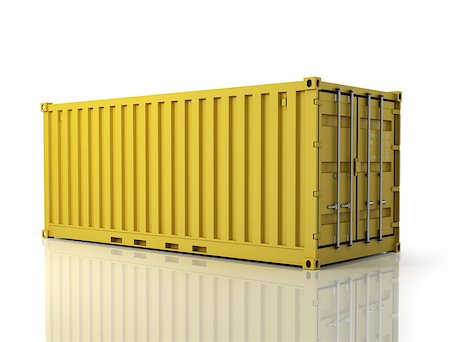 simsearch:400-04340394,k - Rendering of a shipping container. Stock Photo - Budget Royalty-Free & Subscription, Code: 400-08373245