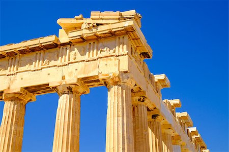 simsearch:400-08495039,k - Architecture detail of Pantheon temple in Acropolis, Athens, Greece Fotografie stock - Microstock e Abbonamento, Codice: 400-08373273