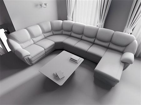 simsearch:633-08639004,k - living-room with the modern furniture. 3d render. Fotografie stock - Microstock e Abbonamento, Codice: 400-08373406