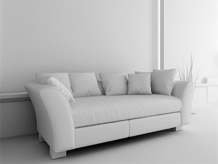 simsearch:633-08639004,k - living-room with the modern furniture. 3d render. Fotografie stock - Microstock e Abbonamento, Codice: 400-08373408