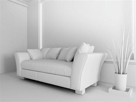 simsearch:633-08639004,k - living-room with the modern furniture. 3d render. Fotografie stock - Microstock e Abbonamento, Codice: 400-08373409