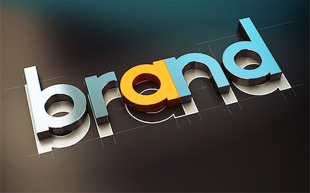 simsearch:400-08187507,k - Brand nane design over black background, 3D concept illustration of company identity. Stock Photo - Budget Royalty-Free & Subscription, Code: 400-08373568