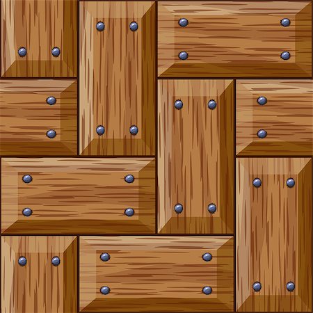 seamless wooden panel door texture with nails background Stock Photo - Budget Royalty-Free & Subscription, Code: 400-08373694