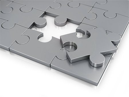 Missing Piece of Jigsaw Puzzle. Stock Photo - Budget Royalty-Free & Subscription, Code: 400-08373747