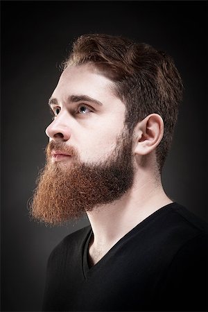 Portrait of a Teenage Hipster with Beard Stock Photo - Budget Royalty-Free & Subscription, Code: 400-08373824