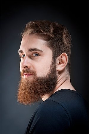 Portrait of a Teenage Hipster with Beard Stock Photo - Budget Royalty-Free & Subscription, Code: 400-08373825