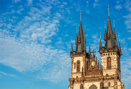 church top of Our Lady before Tyn in Prague, Czech republic Stock Photo - Budget Royalty-Free & Subscription, Code: 400-08373866