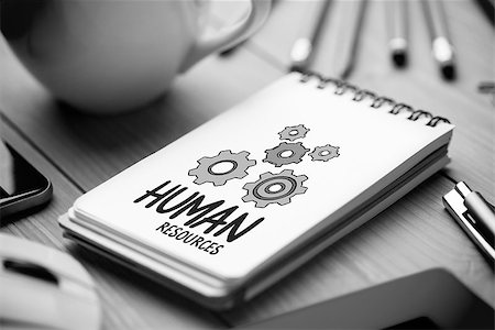 human resources doodle against notepad on desk Stock Photo - Budget Royalty-Free & Subscription, Code: 400-08380111