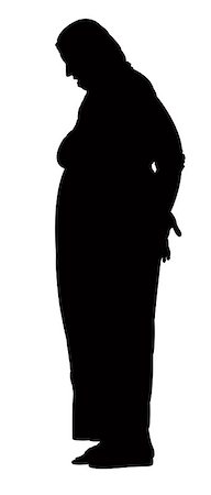 traditional turkish fat woman with scarf, silhouette vector Stock Photo - Budget Royalty-Free & Subscription, Code: 400-08399798