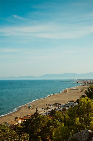 raphtong (artist) - Sea, sky, travel, holidays, blue, relaxation, france, south Fotografie stock - Microstock e Abbonamento, Codice: 400-08399923