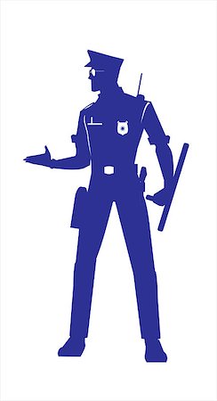 personnage (personne) - Police officer in alert position Stock Photo - Budget Royalty-Free & Subscription, Code: 400-08404086