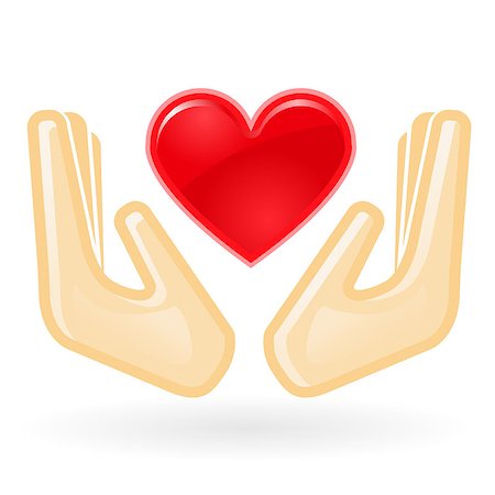 Charity and care concept - hands with heart Stockbilder - Microstock & Abonnement, Bildnummer: 400-08404420