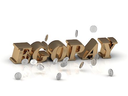 simsearch:400-09097337,k - EGOPAY- inscription of gold letters on white background Stock Photo - Budget Royalty-Free & Subscription, Code: 400-08404566