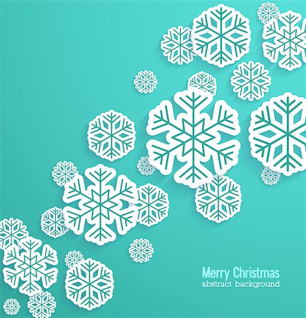simsearch:400-08408100,k - Christmas background with paper snowflakes. Vector illustration. Fotografie stock - Microstock e Abbonamento, Codice: 400-08404741