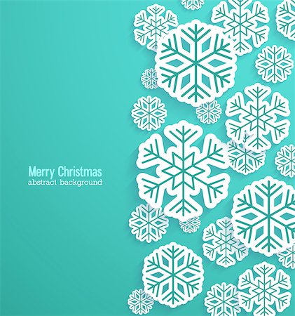 simsearch:400-08408100,k - Christmas background with paper snowflakes. Vector illustration. Fotografie stock - Microstock e Abbonamento, Codice: 400-08404742