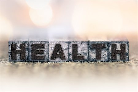 The word "HEALTH" written in vintage ink stained letterpress type. Stock Photo - Budget Royalty-Free & Subscription, Code: 400-08404814