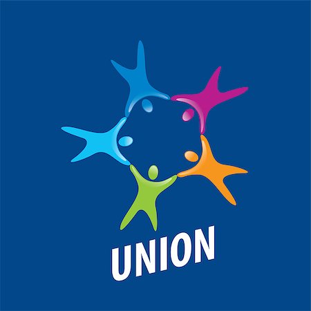 simsearch:400-06172492,k - Abstract vector logo colored people in the Union Photographie de stock - Aubaine LD & Abonnement, Code: 400-08404966