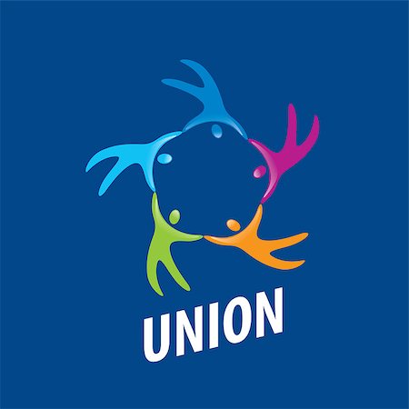 simsearch:400-06172492,k - Abstract vector logo colored people in the Union Photographie de stock - Aubaine LD & Abonnement, Code: 400-08404971