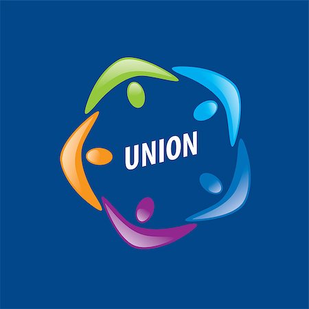 simsearch:400-07898409,k - Abstract vector logo colored people in the Union Stock Photo - Budget Royalty-Free & Subscription, Code: 400-08404973