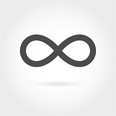 simsearch:400-08405154,k - Limitless icon. Simple mathematical sign Isolated on White Background. Infinity symbol Stock Photo - Budget Royalty-Free & Subscription, Code: 400-08405154