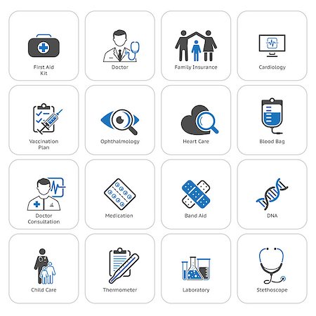 drugs heart - Medical and Health Care Icons Set. Flat Design. Isolated. Stock Photo - Budget Royalty-Free & Subscription, Code: 400-08405950