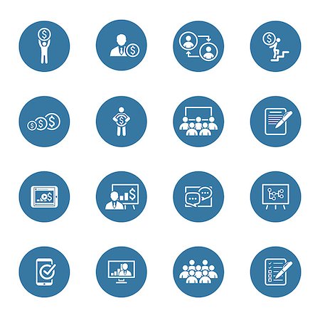 Business Coaching Icon Set. Online Learning. Flat Design. Isolated Illustration. Stock Photo - Budget Royalty-Free & Subscription, Code: 400-08405987