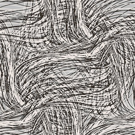 simsearch:400-07833221,k - Monochrome seamless pattern in doodle style. Rough grunge background with intertwined lines. Grey  shaded background. Vector illustration. Stock Photo - Budget Royalty-Free & Subscription, Code: 400-08406413