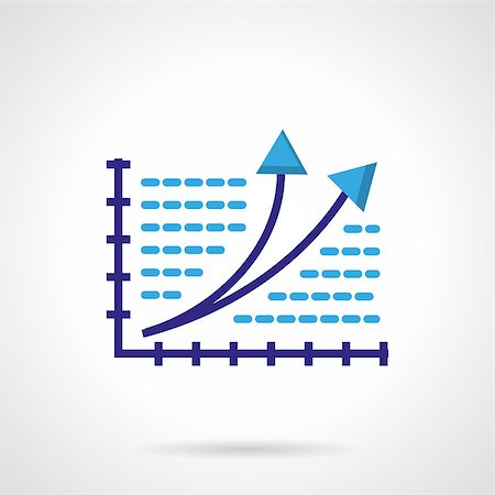 simsearch:400-05348137,k - Chart with purple coordinate axis and two up arrows. Rating, success, development. Flat colored vector icon. Single web design element for mobile app or website. Photographie de stock - Aubaine LD & Abonnement, Code: 400-08406583