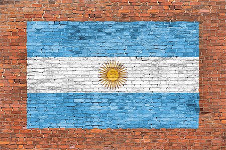 simsearch:400-08403526,k - Flag of Argentina painted on old brick wall Fotografie stock - Microstock e Abbonamento, Codice: 400-08406824