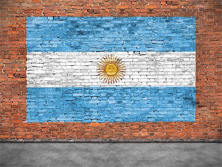 simsearch:400-07933897,k - Flag of Argentina painted on old brick wall Fotografie stock - Microstock e Abbonamento, Codice: 400-08406823
