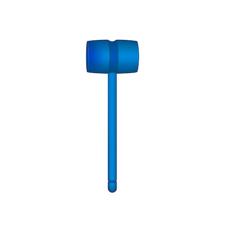 simsearch:400-04153303,k - Wooden mallet in blue design on white background Foto de stock - Royalty-Free Super Valor e Assinatura, Número: 400-08407405