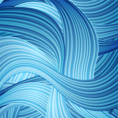 simsearch:400-08291134,k - Blue striped waves abstract pattern design. Vector background Stock Photo - Budget Royalty-Free & Subscription, Code: 400-08407410