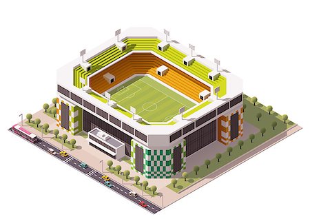 football court images - Isometric icon representing football stadium Stock Photo - Budget Royalty-Free & Subscription, Code: 400-08407510