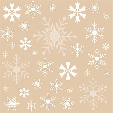 simsearch:400-06554049,k - Winter snowflakes brown background Foto de stock - Royalty-Free Super Valor e Assinatura, Número: 400-08407536