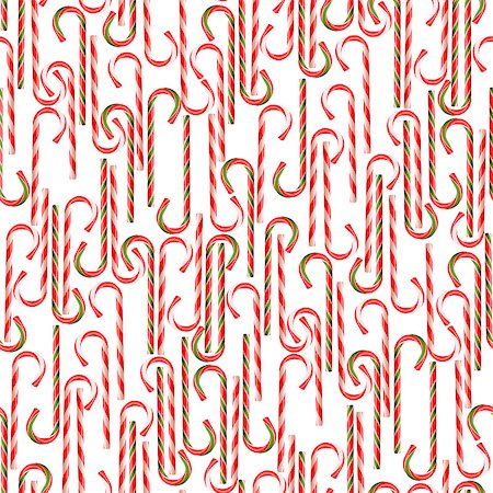 Seamless vector candy pattern. Christmas traditional design Stock Photo - Budget Royalty-Free & Subscription, Code: 400-08408275