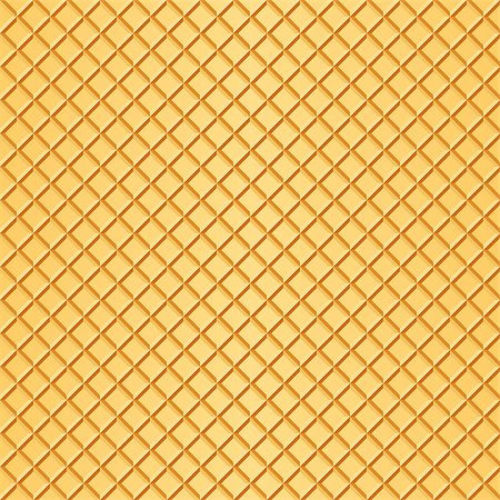 Waffle background. Vector illustration, seamless texture Stock Photo - Budget Royalty-Free & Subscription, Code: 400-08408289