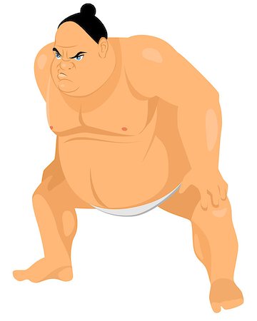 sumo wrestler - Vector illustration of a big sumo wrestler Stock Photo - Budget Royalty-Free & Subscription, Code: 400-08408330