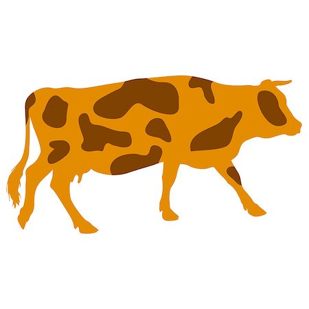 simsearch:400-09115208,k - Silhouettes of spotted cow. Vector illustration. Foto de stock - Super Valor sin royalties y Suscripción, Código: 400-08408383