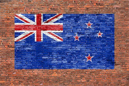 simsearch:400-07933897,k - Flag of New Zeland painted on old brick wall Fotografie stock - Microstock e Abbonamento, Codice: 400-08408415