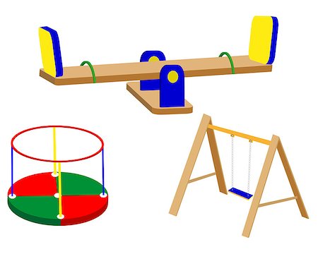 children playground swing carrousel for children Photographie de stock - Aubaine LD & Abonnement, Code: 400-08408486