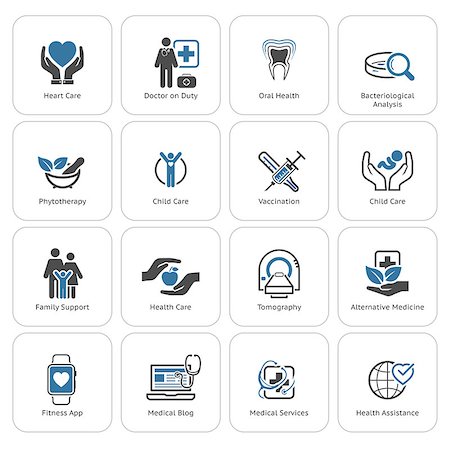 Medical and Health Care Icons Set. Flat Design. Isolated Illustration. Stock Photo - Budget Royalty-Free & Subscription, Code: 400-08408508
